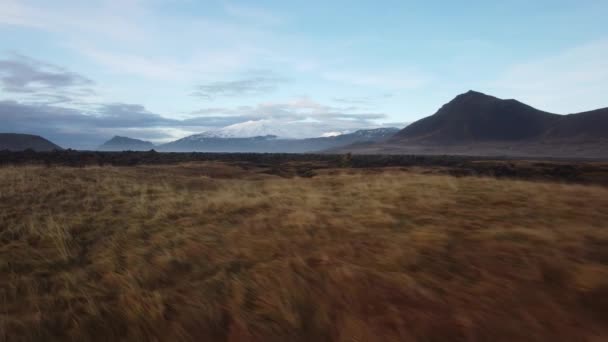 Icelandic Volcanic Scenery Aerial View — Stockvideo