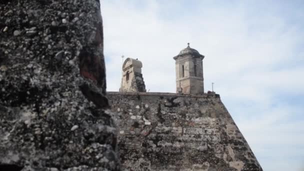 View Walled City Monument Cartagena Colombia — Wideo stockowe