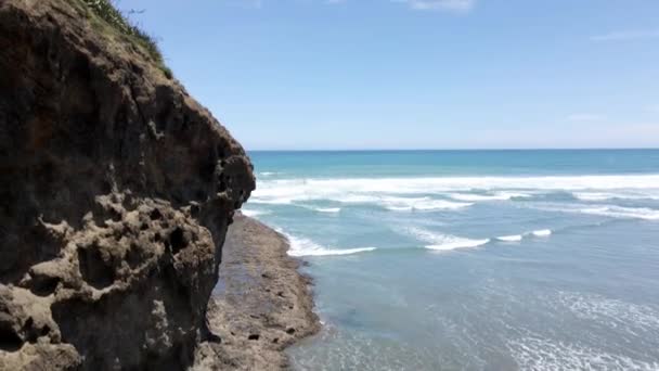 Línea Costera Robusta Hermosa Bethells Beach Región Auckland Nueva Zelanda — Vídeo de stock