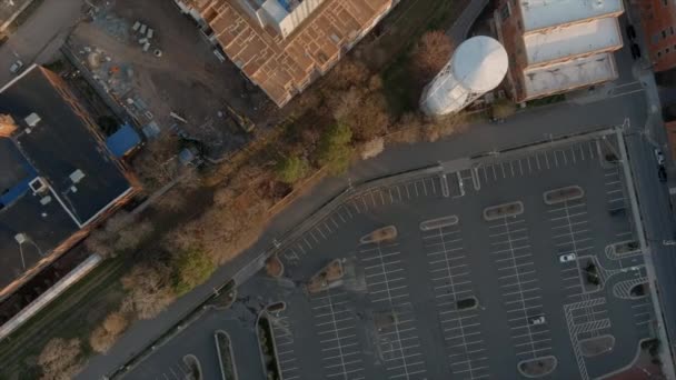 Bird Eye View Parking Lot Durham Downtown North Carolina Usa — Stock Video