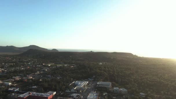 Aerial View Steets Todos Santos Baja California Sur Mexico — Stok video