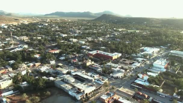 Aerial View Steets Todos Santos Baja California Sur Μεξικό — Αρχείο Βίντεο