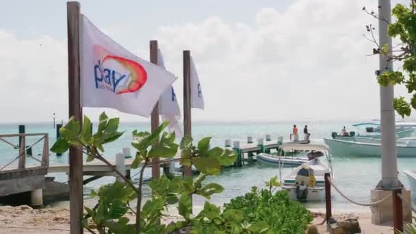 Flags Island Pier — стокове відео