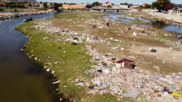 Polluted River Son Hai Ninh Thuan Phan Rang South Vietnam — Vídeo de Stock