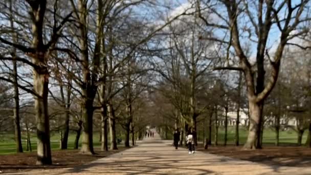 Caminhando Até Greenwich Park Direção Estátua General James Wolfe Londres — Vídeo de Stock