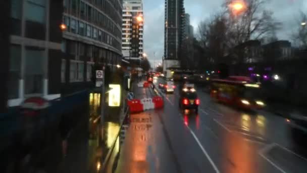 Travelling Vauxhall Central London Bus London United Kingdom — 비디오