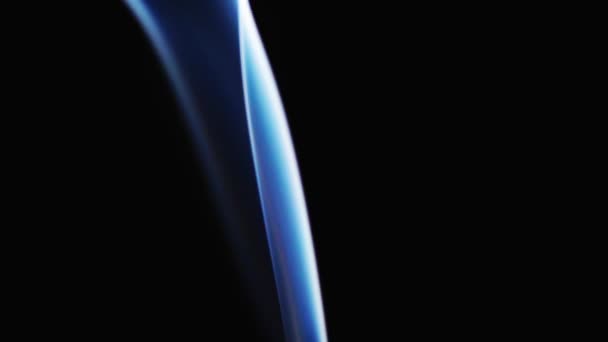 Abstract Blue Color Smoke Black Background Slow Motion Realistic Cloud — Vídeo de Stock