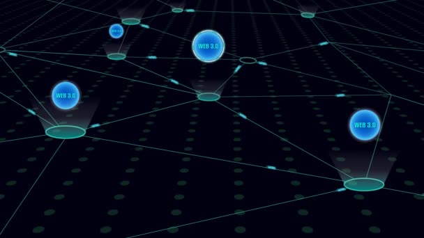 Concept Web Network Shown Connection Modern Technology Network Elements — 비디오