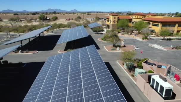 Сонячні Панелі Території Лікарні Штаті Марана Арізона Межами Тусона Аризона — стокове відео