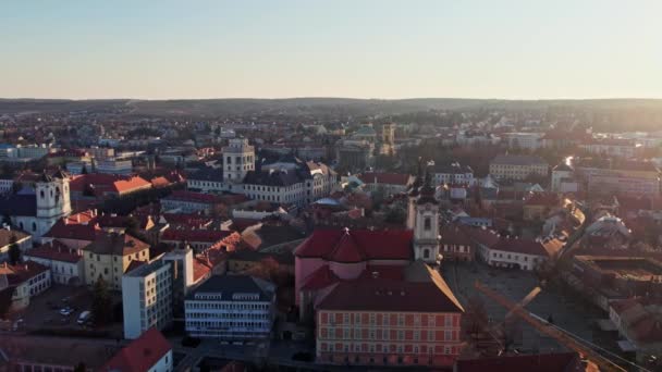 Panoramic View Eger Hungary — Stockvideo