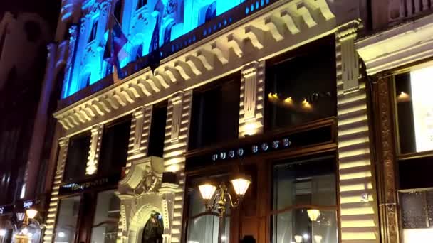 Hugo Boss Fashion Street Ukraine Colours Budapest — Stok video