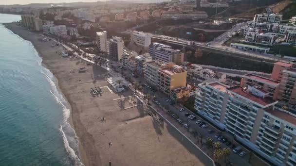Aerial View Coastline Benalmadena Andalusia Spain — Vídeo de Stock