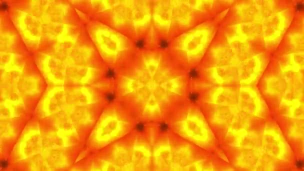 Schéma Kaléidoscopique Explosion Flamme Feu Symétrie Animation Abstraite — Video