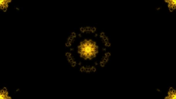 Kaleidoscope Fire Flame Burning Effect Background Animation — ストック動画