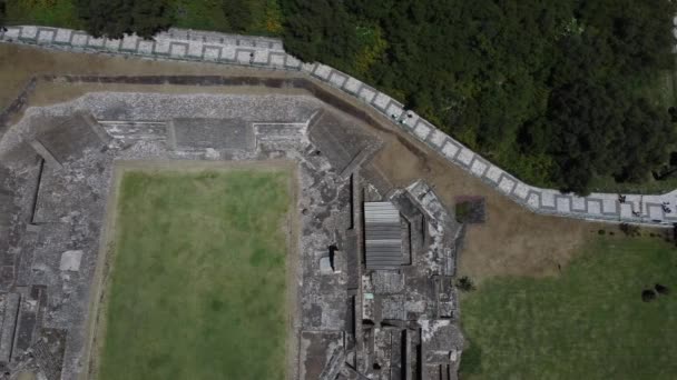 Подвал Пирамиды Чолула Пуэбла Мексика — стоковое видео
