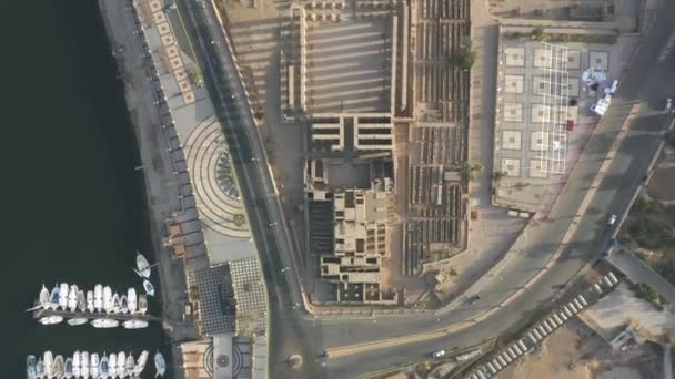 Rare Aerial Drone Shot Luxor Temple Birds Eye View Luxor — Vídeo de Stock