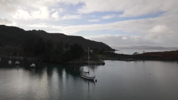 Crinan Harbour Argyll Bute Scotland United Kingdom Area Outstanding Natural — Vídeo de Stock