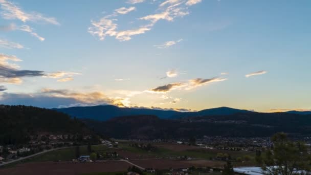 Time Lapse Okanagan Sunset — Stockvideo