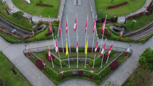 Drone Bilder Offentlig Park Lima Peru Han Heter Parque Amistad — Stockvideo
