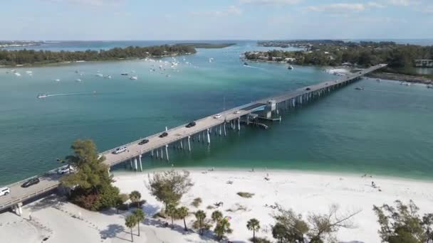 Aerial Saturday Spectacular Sarasota Florida Boating Wonderland — Vídeo de Stock