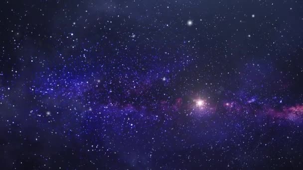 Piękna Droga Mleczna Wszechświecie Animacja — Wideo stockowe