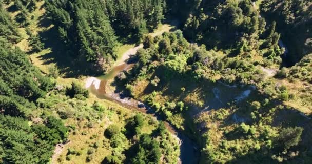 Let Rokle Mangawharariki River Mangaweka Nový Zéland — Stock video