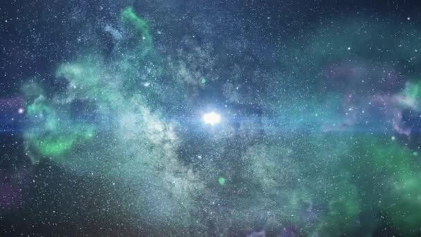 Nubes Nebulosa Verde Universo — Vídeos de Stock