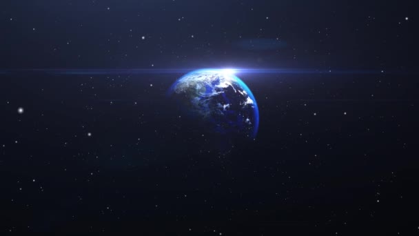 Superficie Del Pianeta Terra Nell Universo — Video Stock