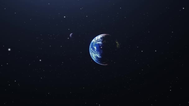 Планети Супутники Космосі — стокове відео