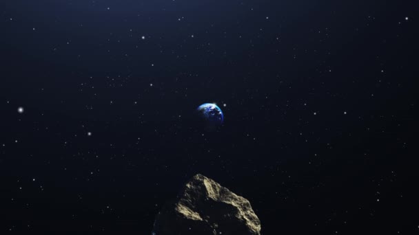 陨石坑将撞击地球 — 图库视频影像