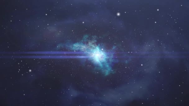 Blue Nebula Clouds Universe — Stock Video