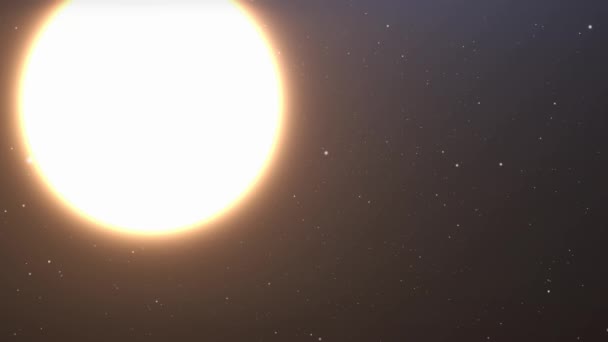 Sole Stelle Nell Universo Sistema Solare — Video Stock