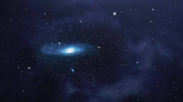 Moving Blue Galaxy Stars — Stok video