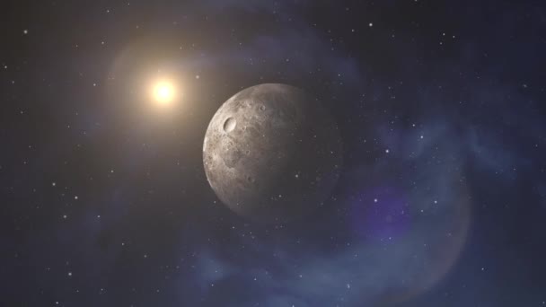 宇宙中的一颗行星4K — 图库视频影像