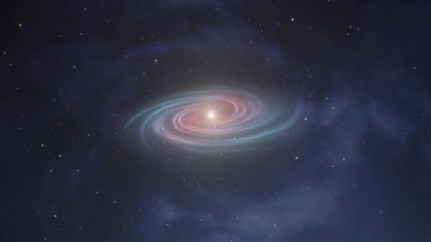 Uma Galáxia Uma Estrela Brilhante Universo — Vídeo de Stock