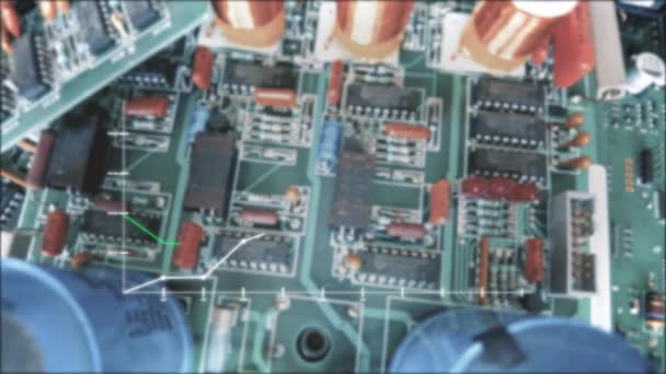 Gráfico Indicando Preço Crescente Chips Componentes Eletrônicos Render — Vídeo de Stock