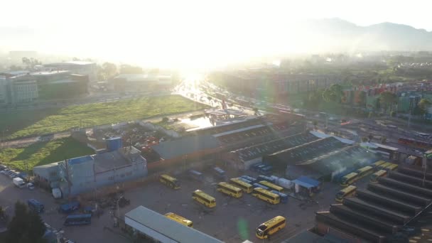 Aerial View Public Transport Bogot Colombia — Vídeo de Stock