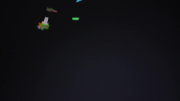 Colorful Small Papers Fluttering Slowly Gently Peacefully Video Has Various — Wideo stockowe