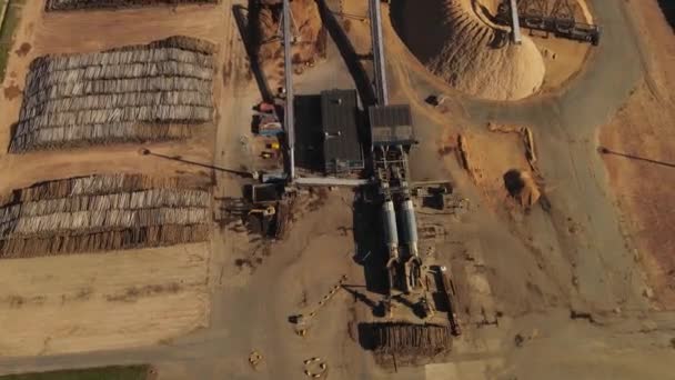 Machinery Wood Processing Paper Mill Factory Fray Bentos Uruguay Aerial — 비디오