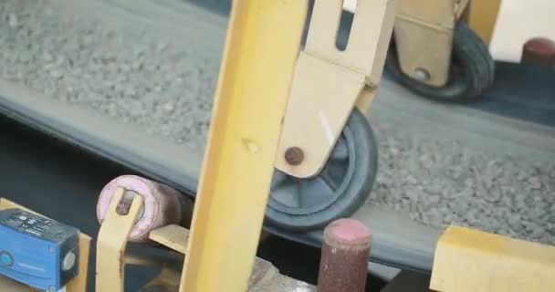 Ipari Zúzógép Kőzúzógép Aszfaltozott Kőhöz Homokhoz Kavicshoz Aszfaltozott Alapanyagként Használt — Stock videók