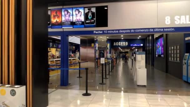 Pov Walking Isens Theatre Entrance Cancelas Shopping Center Galicia España — Vídeos de Stock