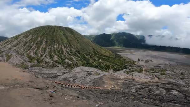 View Top Mount Bromo Shows Expanse Beauty Mount Bromo Area — Stockvideo