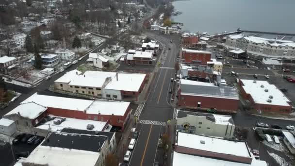 Watkins Glen New York State Usa Winter Season Snow Capped — Wideo stockowe