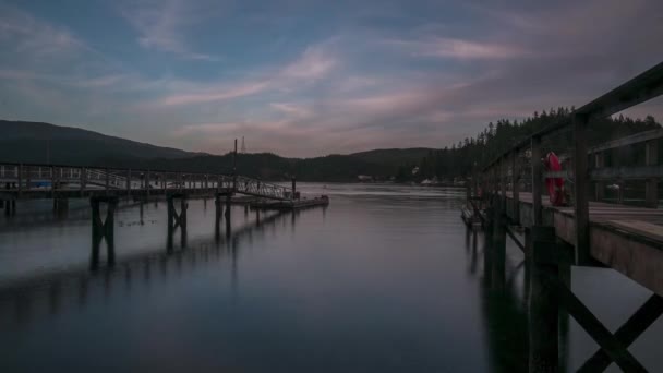 Deep Cove North Vancouver British Columbia Canada Day Night Timelapse — Video Stock