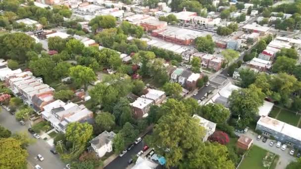 Museum District Carytown Richmond Virginia Usa Aerial Flyover View Summer — Stock video