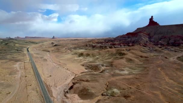 High Roadway Monument Valley Arizona Utah — Vídeos de Stock