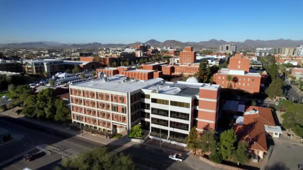 Campus Der Universität Von Arizona Aus Der Luft — Stockvideo
