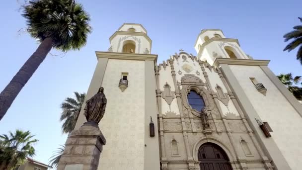 Pan Catedral Santo Agostinho Tucson Arizona — Vídeo de Stock
