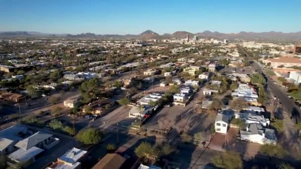 Domy Sousedství Tucsonu Arizoně — Stock video