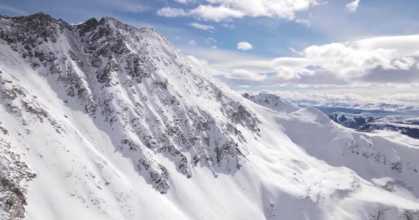 Aerial Shot Mountains Mayflower Gulch Winter — 비디오